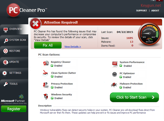 PC Cleaner Pro 9.3.0.2 instal